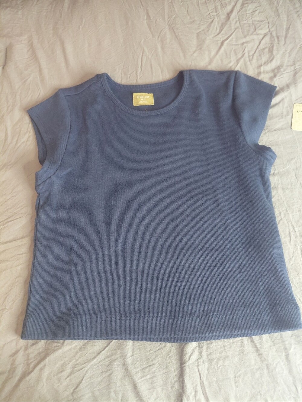 Free People blue ribbed crop top in XS #freepeople #ribbed